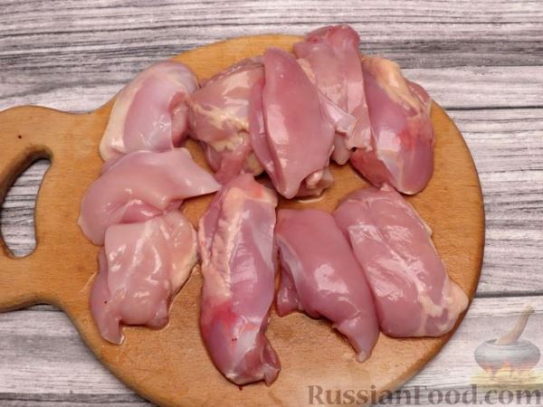 Фаршированные перцы с куриным филе в пряном соевом маринаде (в духовке)